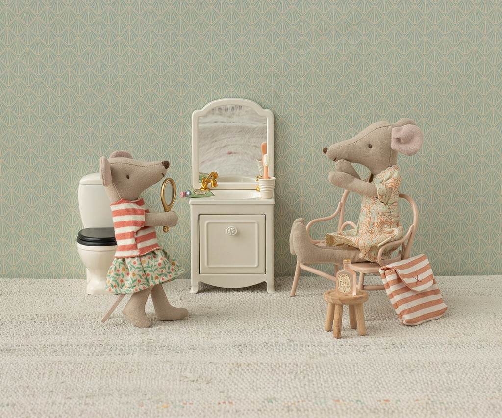 Toothbrush Set In Bag For Mouse - Coral Stripe