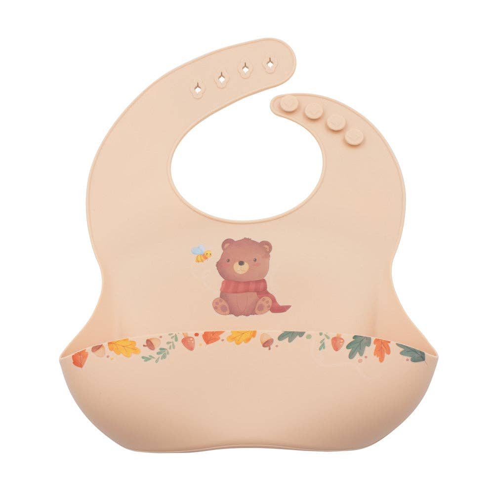 Silicone Bib - Blue Fox