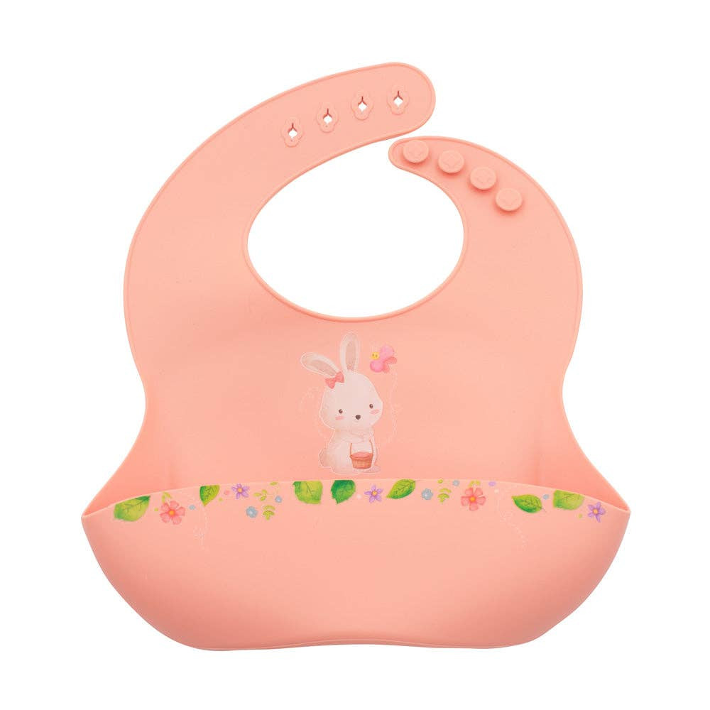 Silicone Bib - Blue Fox