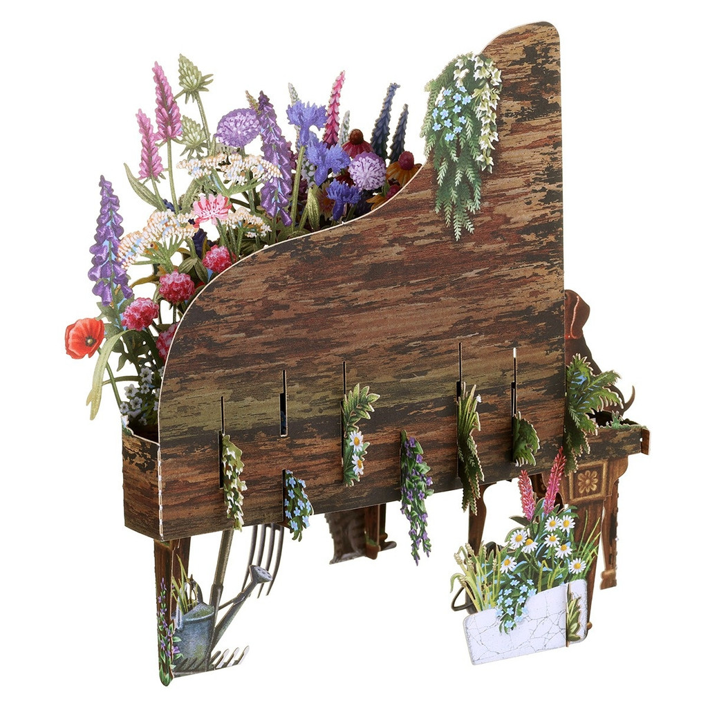 Abandoned Grand Piano - 3D Pop Up Greetings Card 3D049