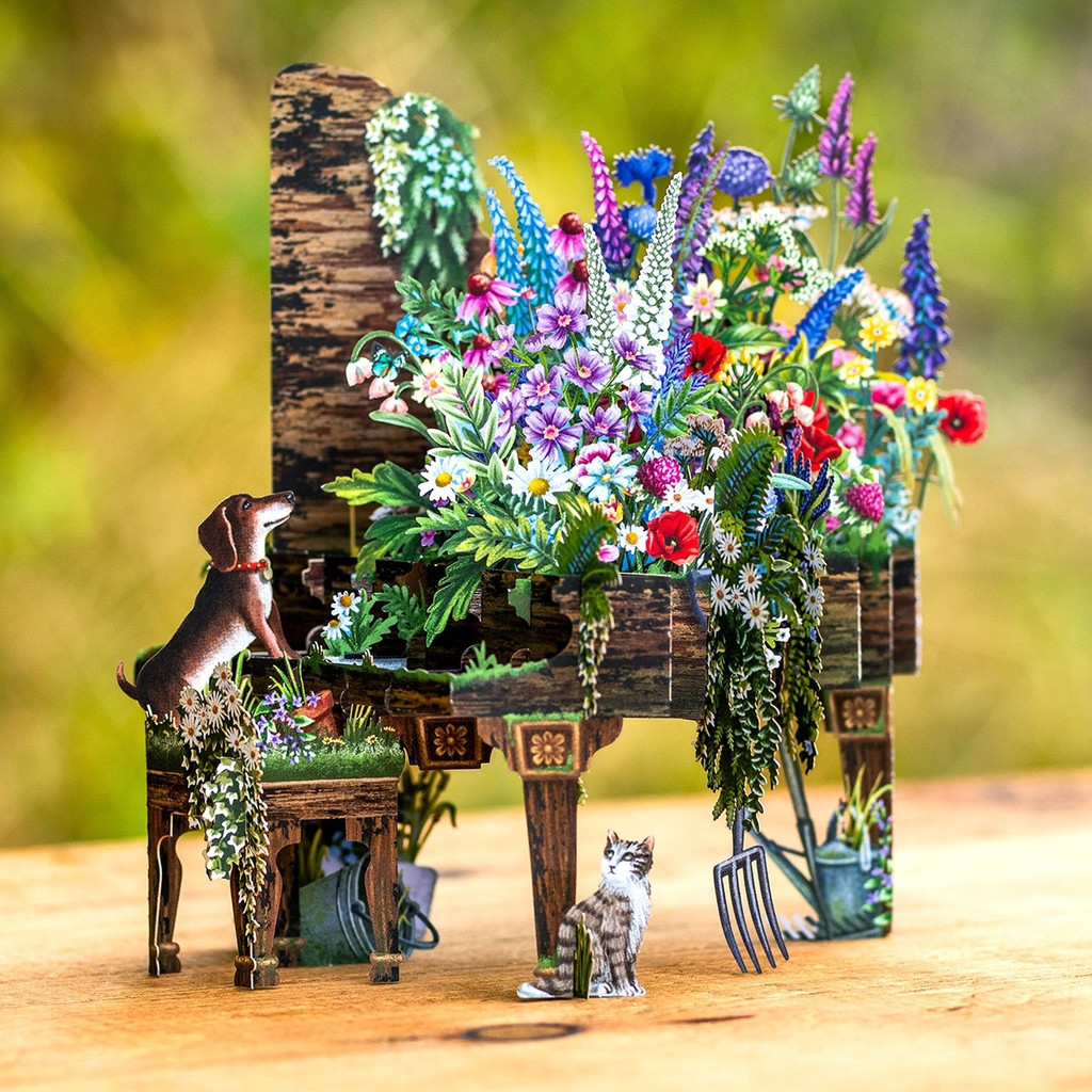 Abandoned Grand Piano - 3D Pop Up Greetings Card 3D049