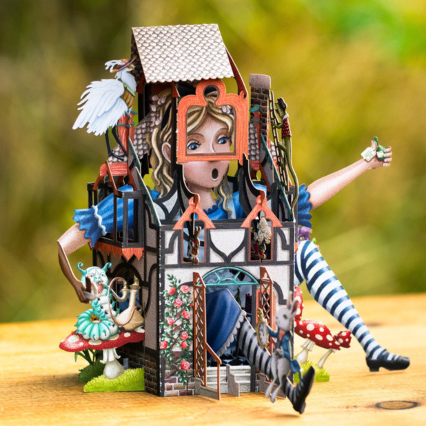 Rabbit’s House Alice In Wonderland - 3D Pop Up Greetings Card 3D050