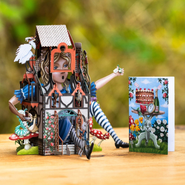 Rabbit’s House Alice In Wonderland - 3D Pop Up Greetings Card 3D050