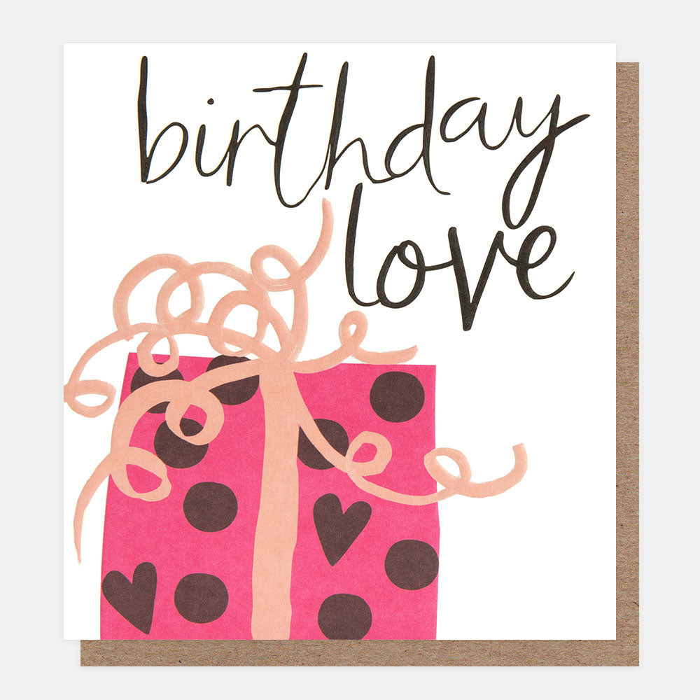 Pink Present Birthday Love Card DLE010