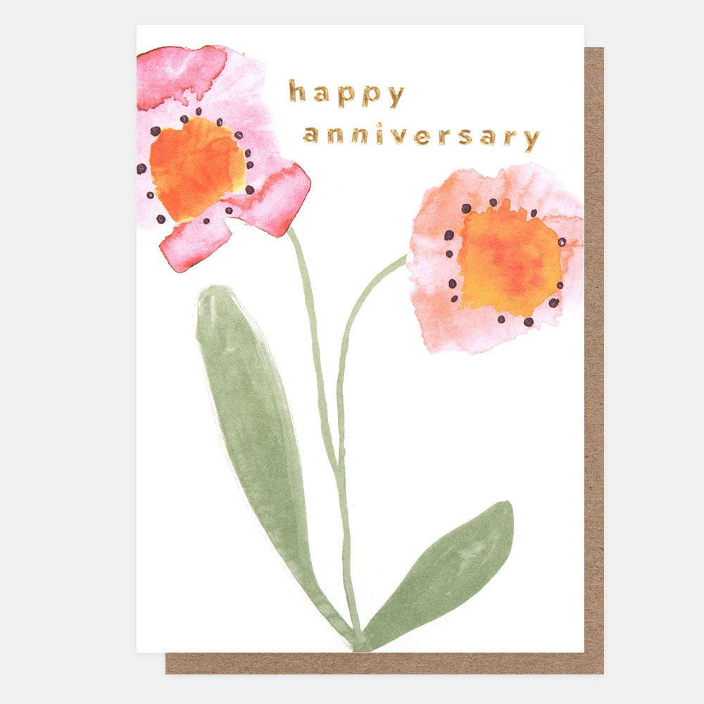 Watercolour Flowers Anniversary LUV038
