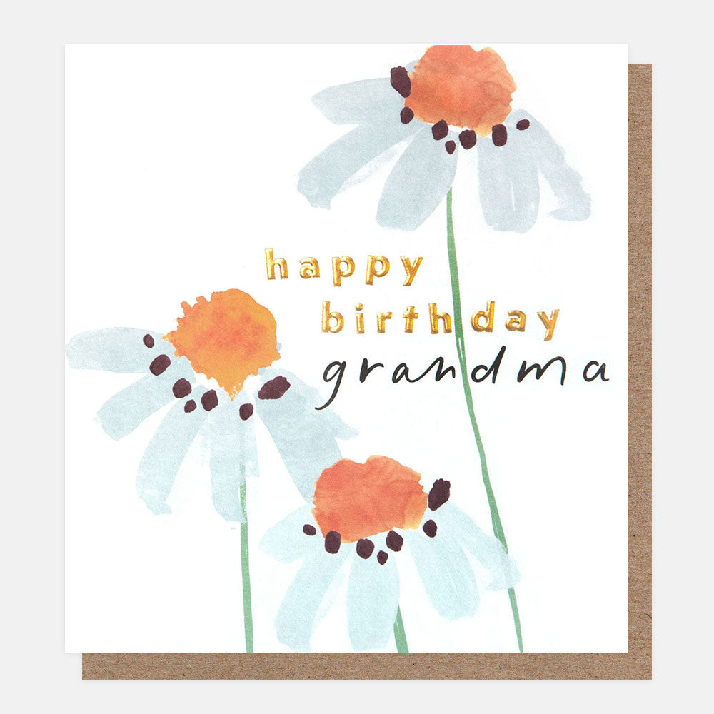 Watercolour Daisies Birthday For Grandma REL034