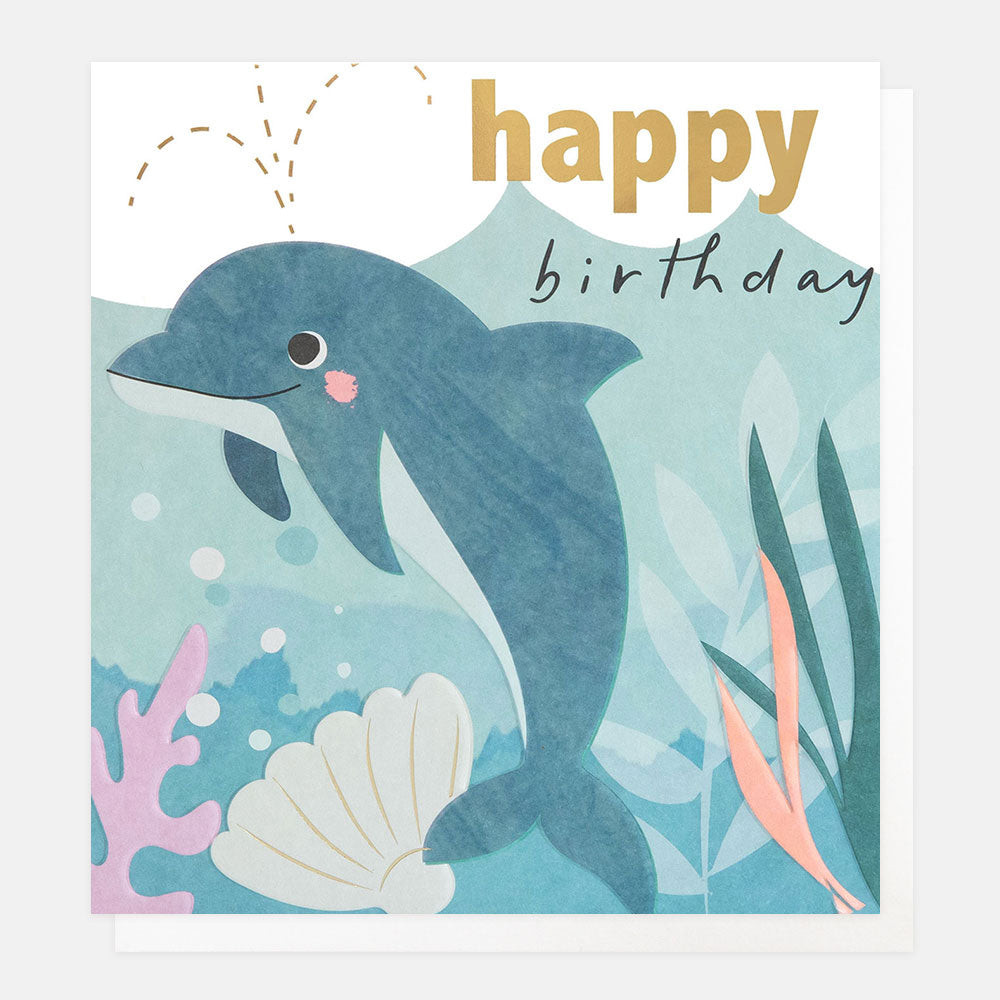 Dolphin With Shell Birthday BUB007