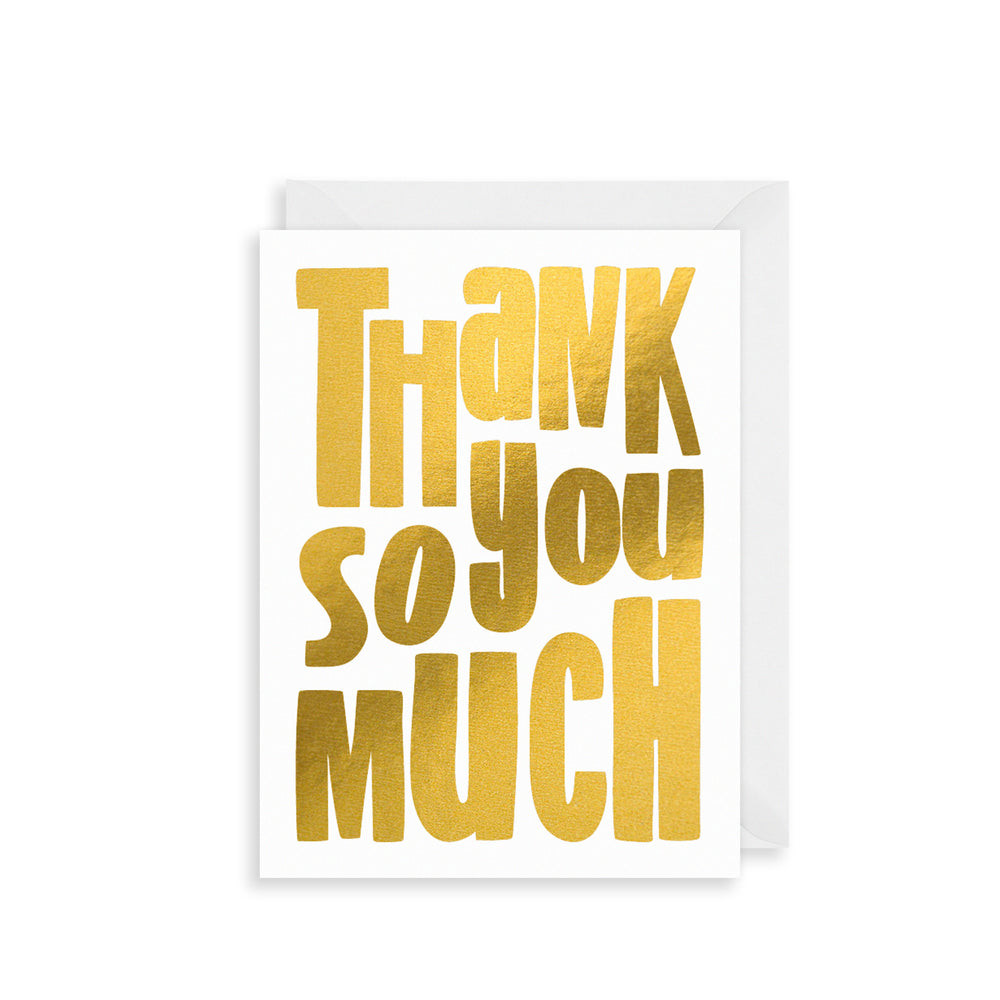 Gold Calligraphy Thank You Cards - Pack of 6 NCP17