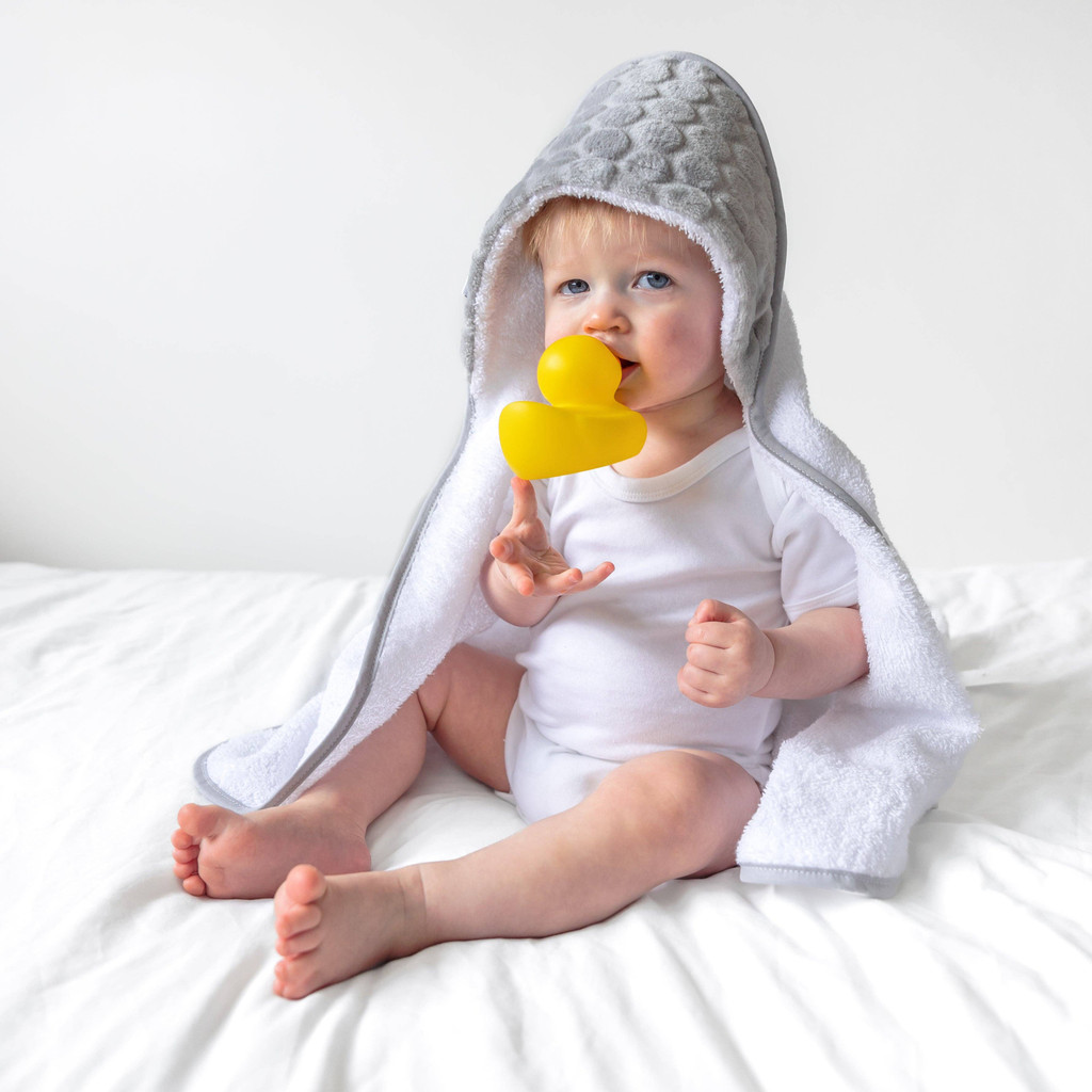 Grey Marshmallow Hooded Towel