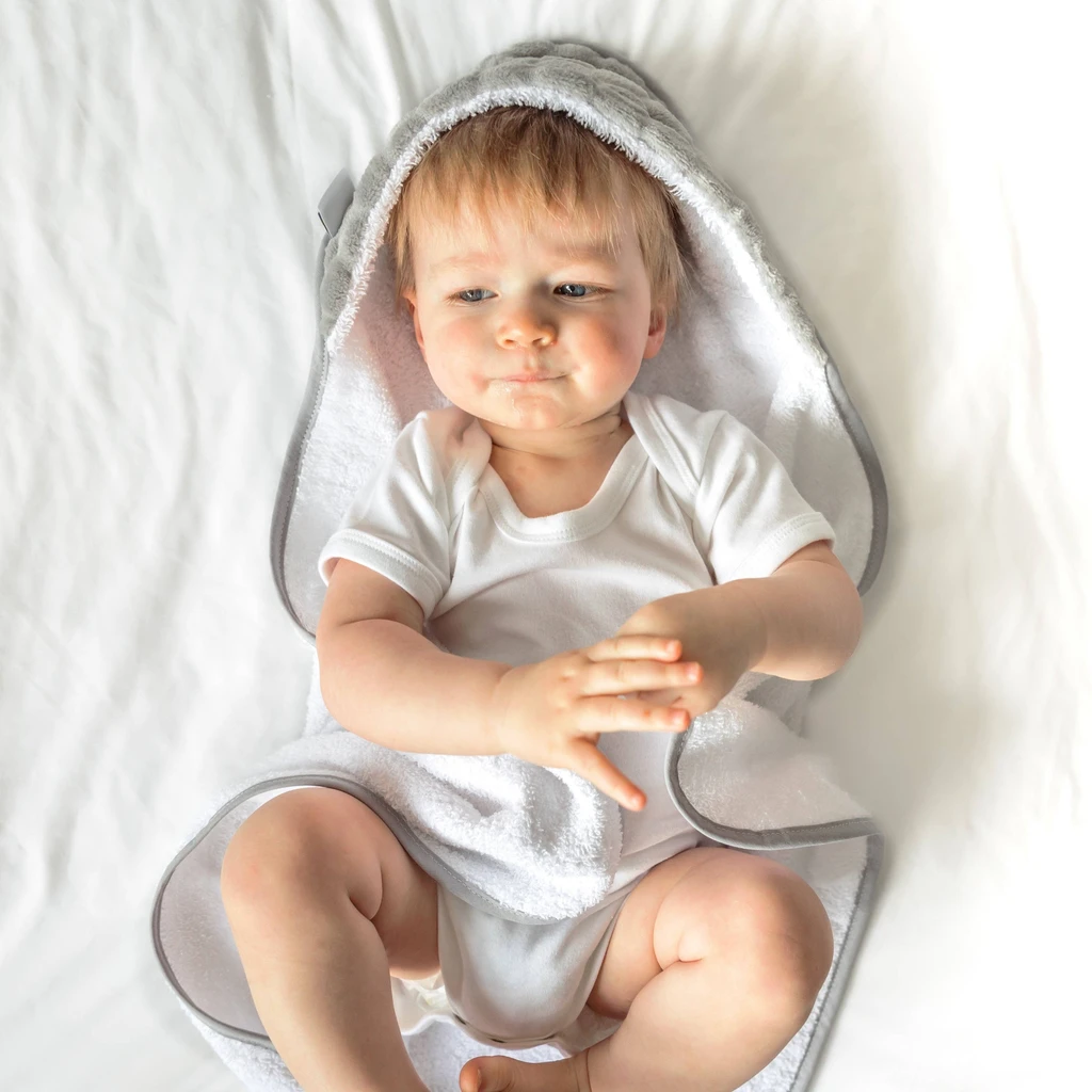 Grey Marshmallow Hooded Towel
