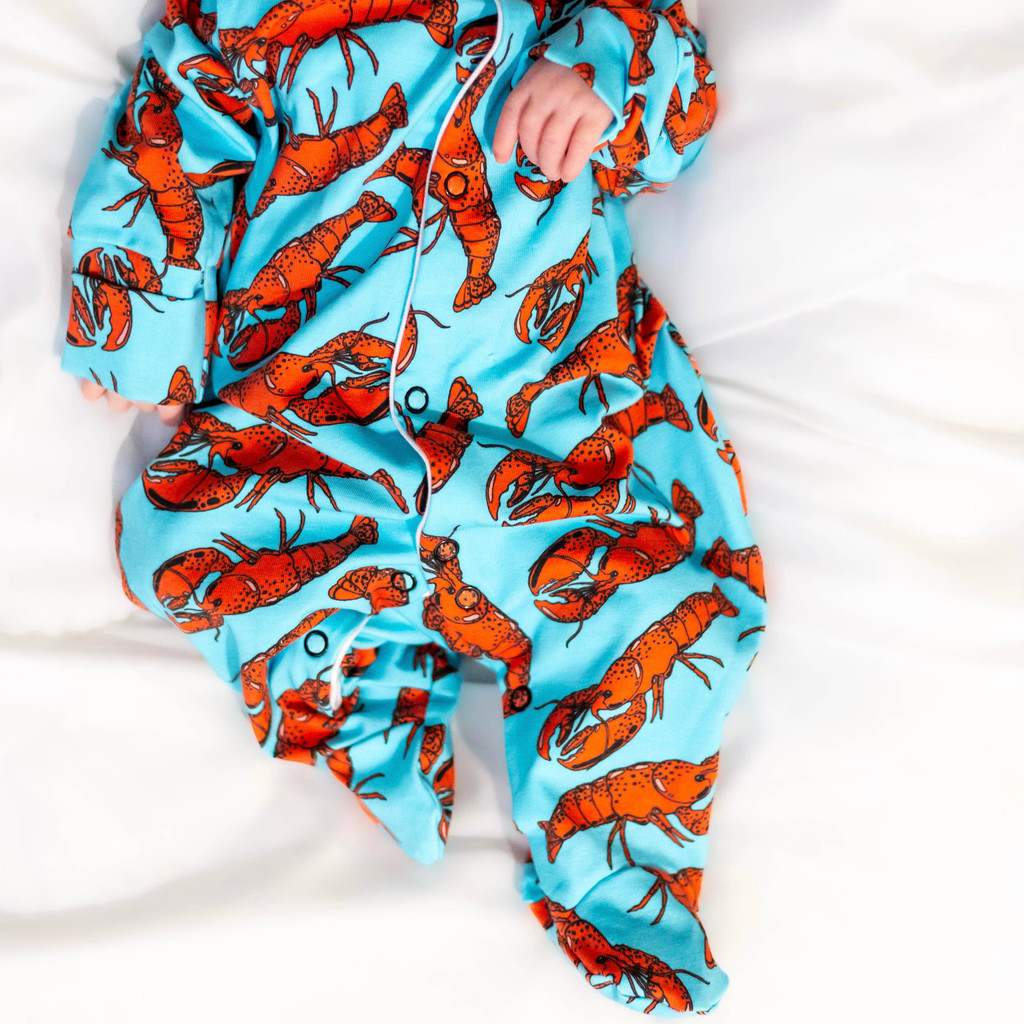 Lobster Unisex Baby Cotton Sleepsuit