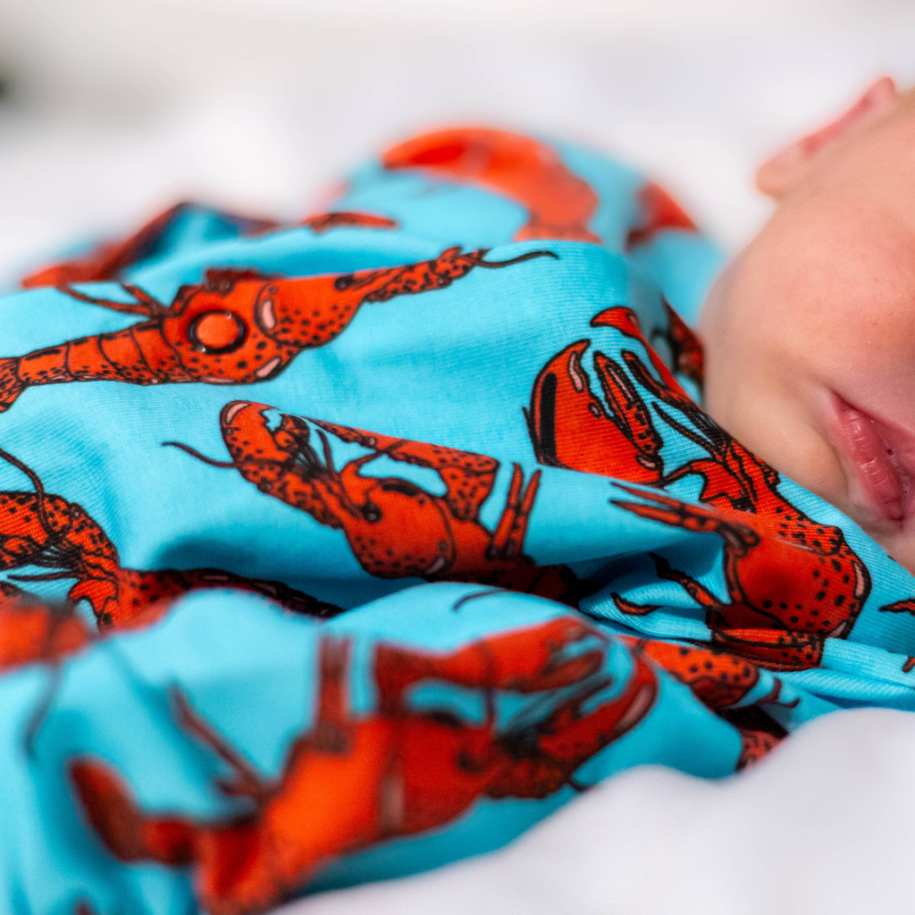 Lobster Unisex Baby Cotton Sleepsuit