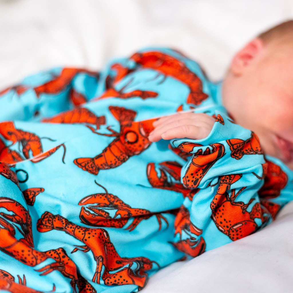 Lobster Unisex Baby Cotton Sleepsuit