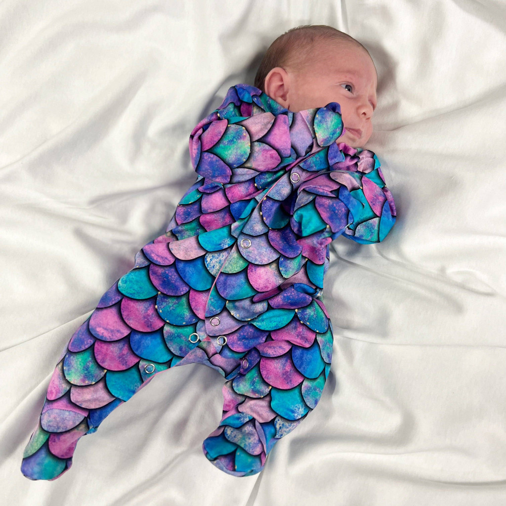 Mermaid Baby Cotton Sleepsuit