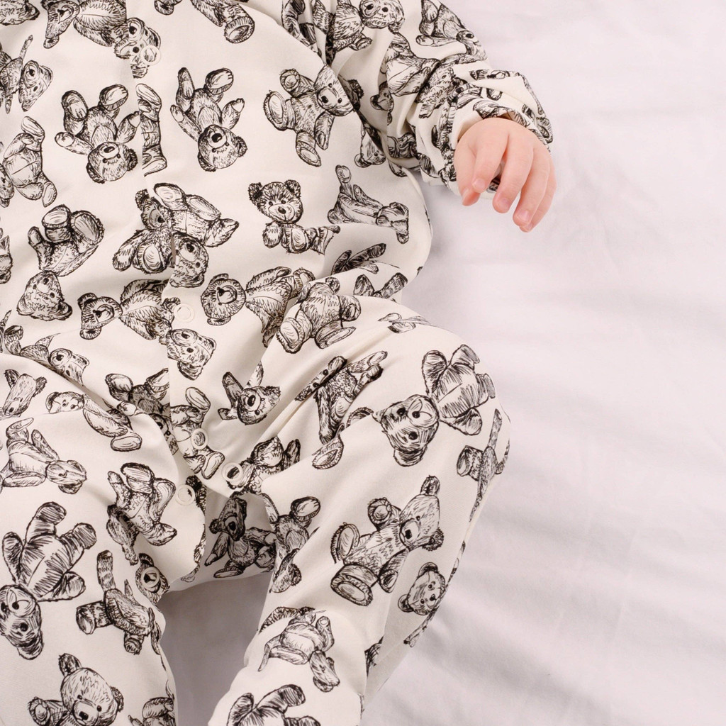 Teddy Bear Unisex Baby Cotton Sleepsuit