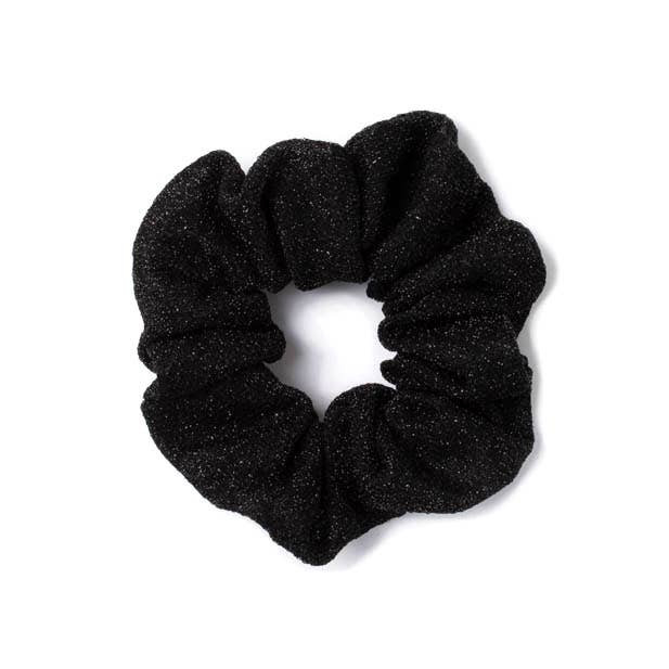 Black Sparkle Fabric Scrunchie