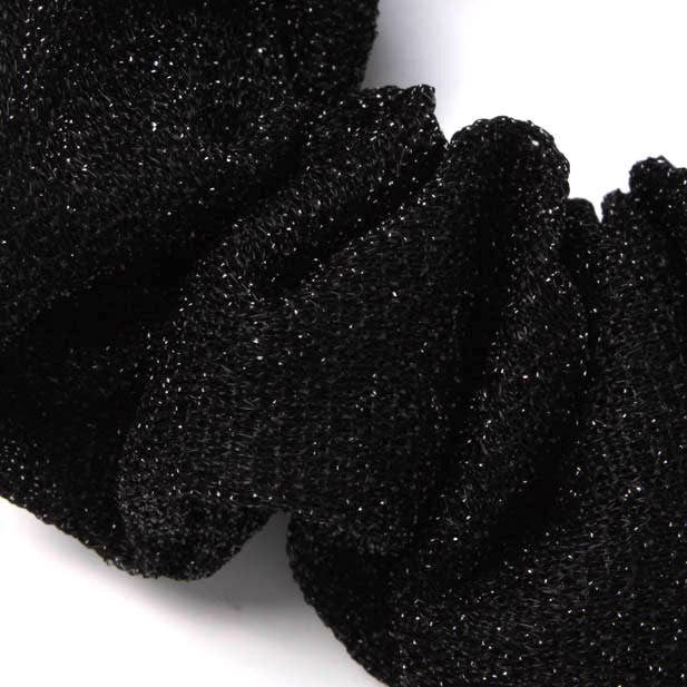 Black Sparkle Fabric Scrunchie