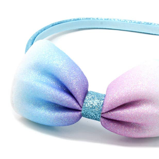 Pastel Glitter Aliceband with Ombre Bow