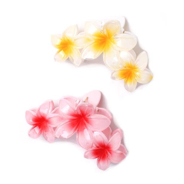 Graduated Hibiscus flower shaped hair clamp