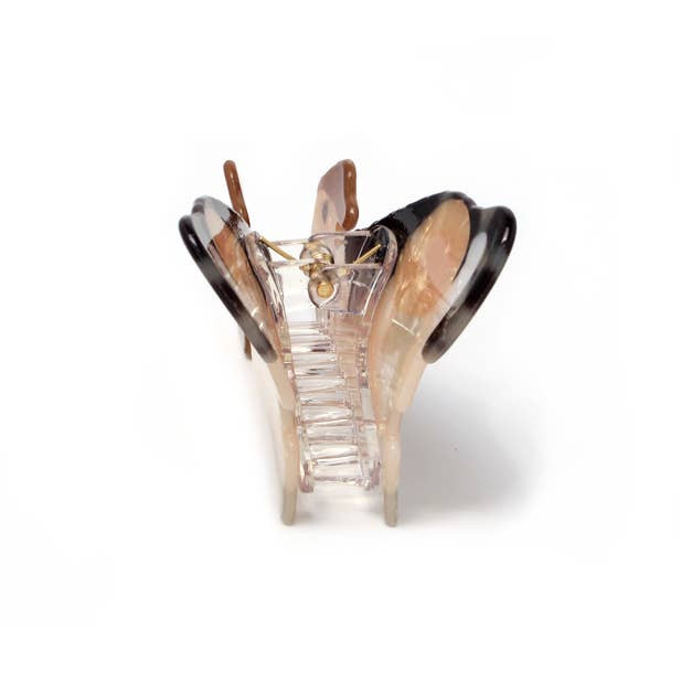 Pearlescent dog shaped hair clamp 8cm