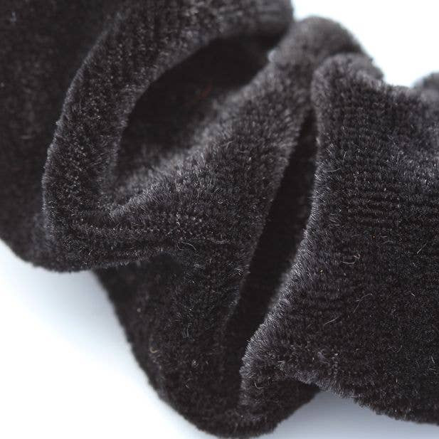 Black Velvet Fabric Scrunchie