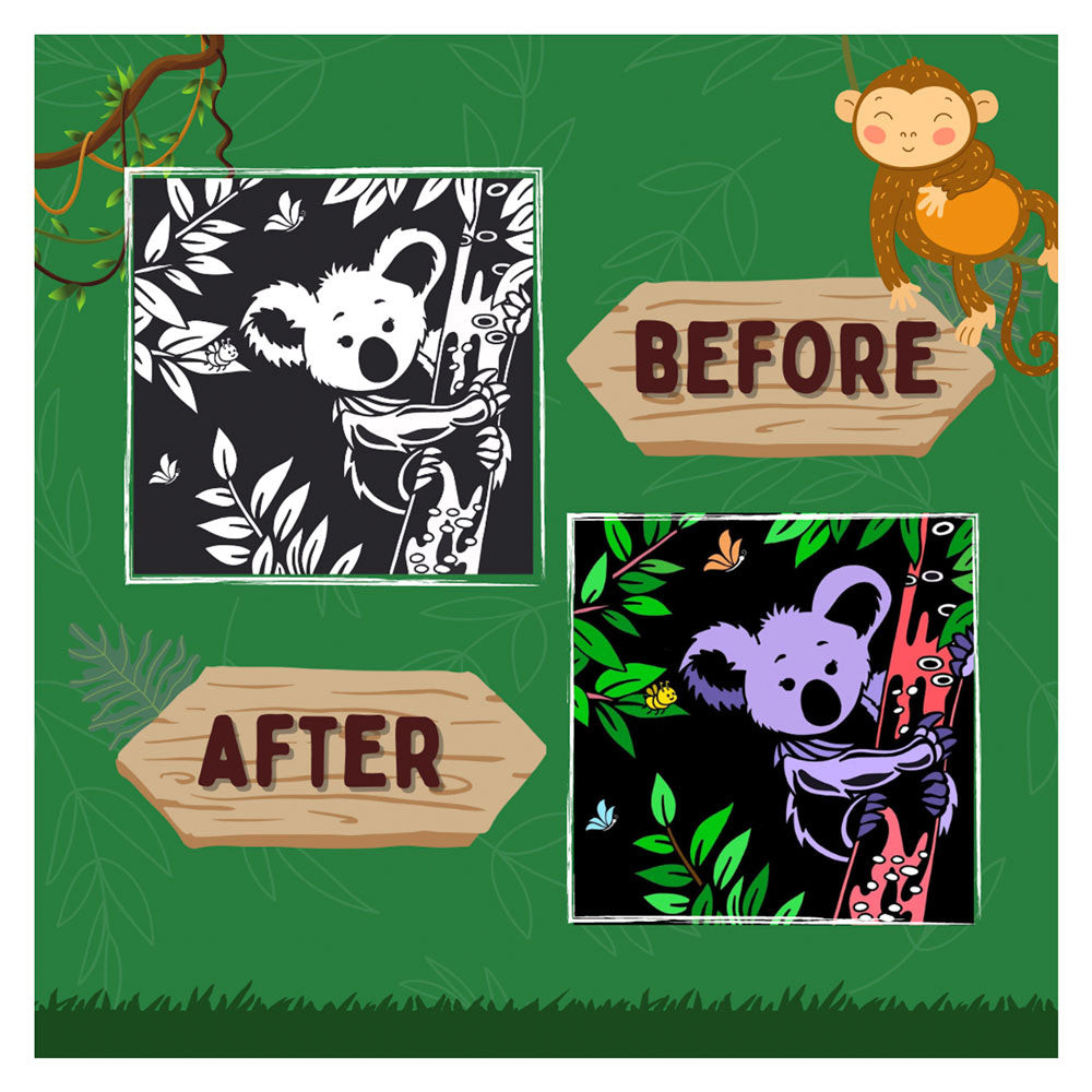 Velvet Colouring Cards - Wild