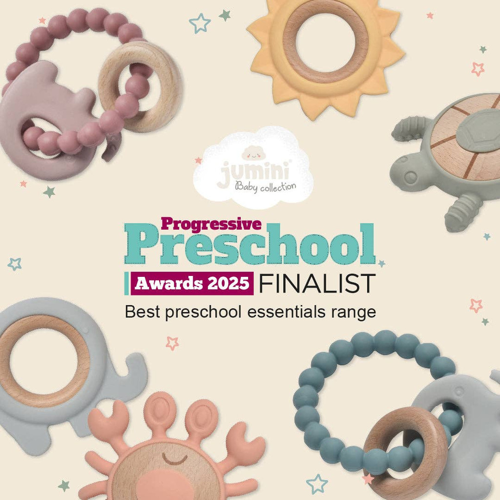 Elephant Teether Beads - Ocean Blue
