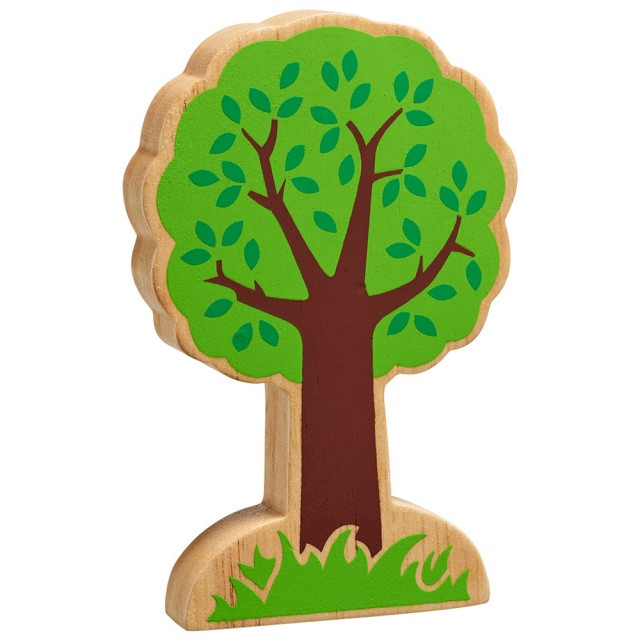 Natural Wood Green Tree