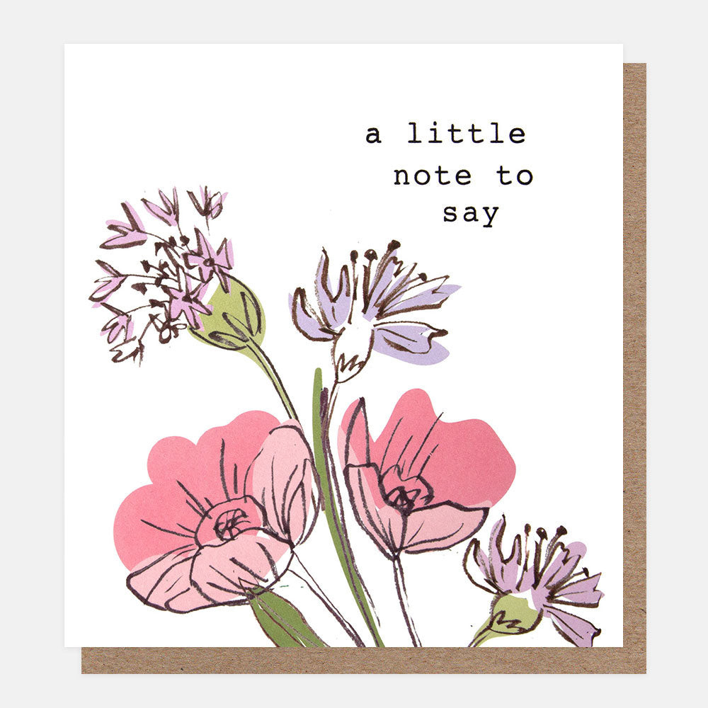 Pink & Purple Floral A Little Note To Say SBL014