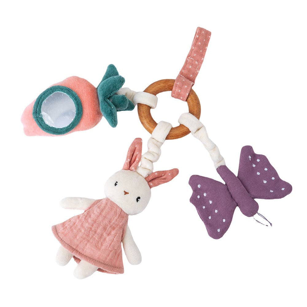 Baby Activity Ring - Pink Rabbit (Organic Cotton)