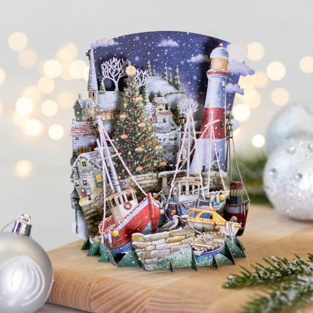 Christmas Harbour 3D Christmas Card XTW039
