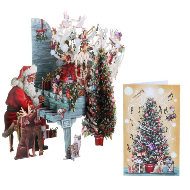 Santa’s Piano - 3D Christmas Card X3D044