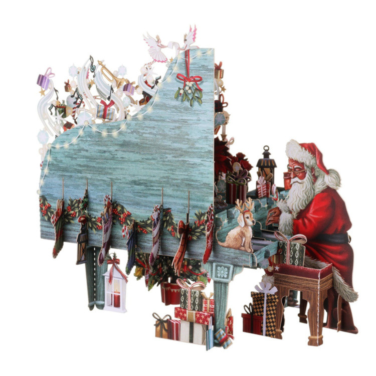 Santa’s Piano - 3D Christmas Card X3D044