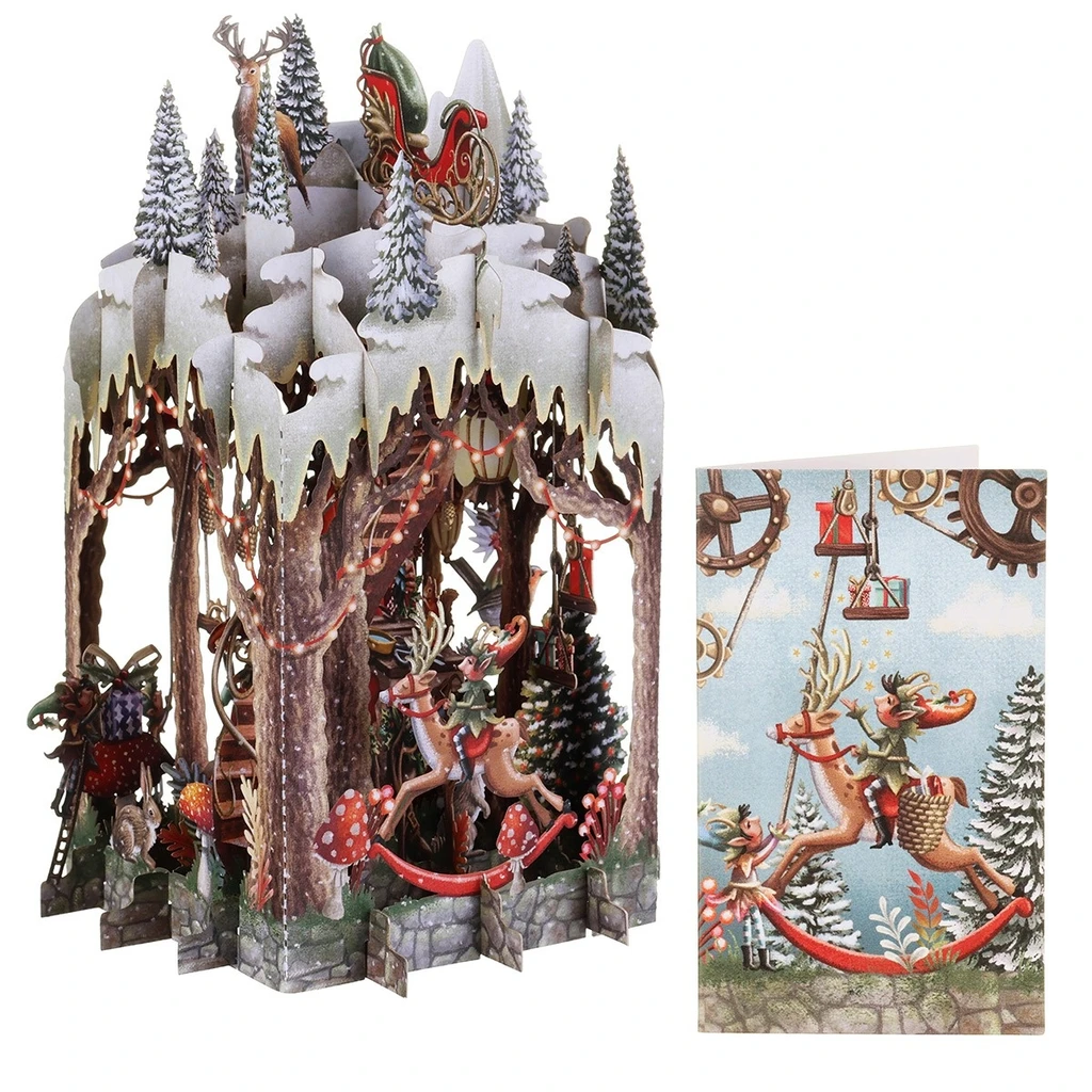 Santa’s Workshop - 3D Christmas Card X3D045