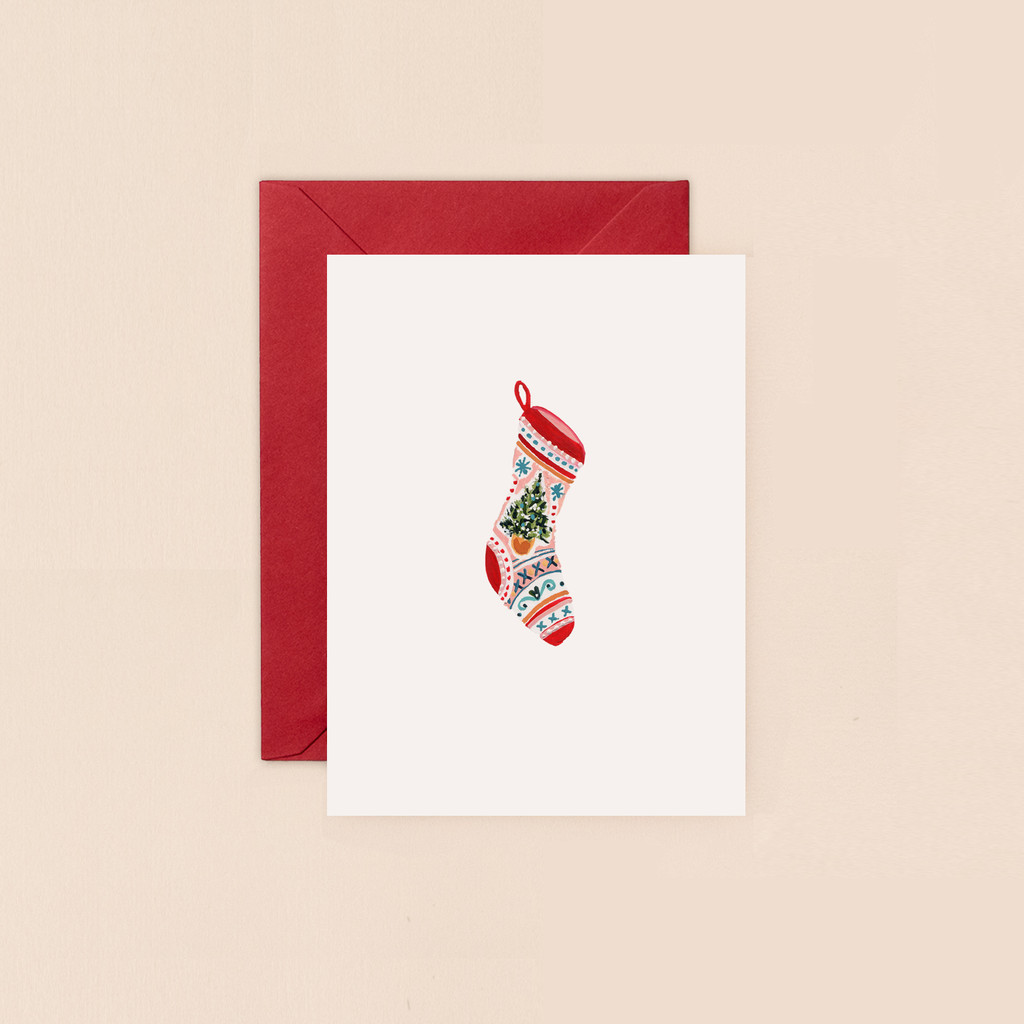 Christmas Stocking Mini Christmas Card BIJX03