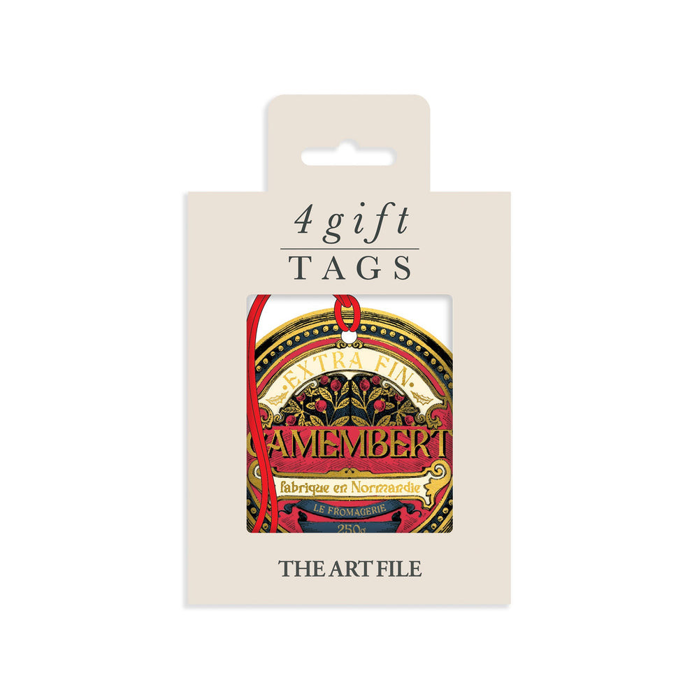 Camembert Christmas Gift Tags 4pk TAGX28
