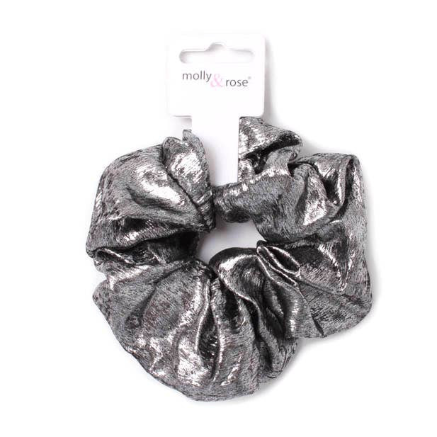 Large Metallic Fabric Scrunchie