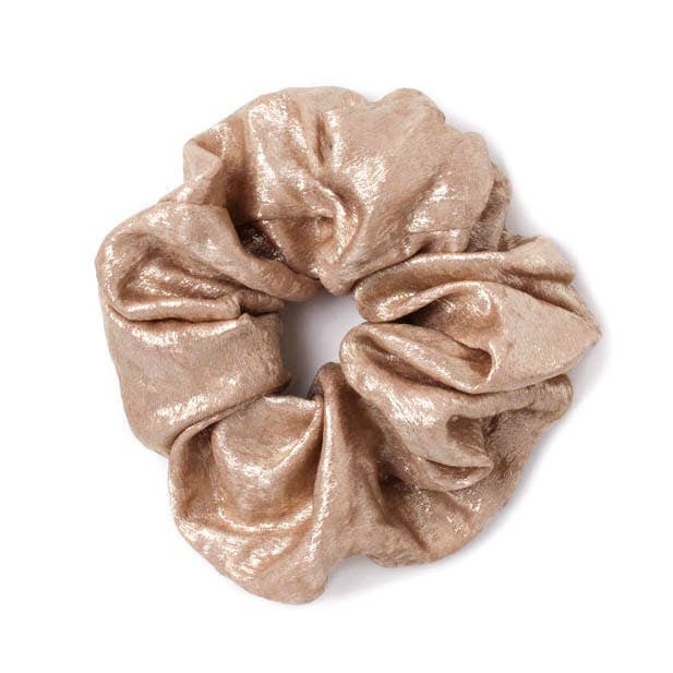 Large Metallic Fabric Scrunchie
