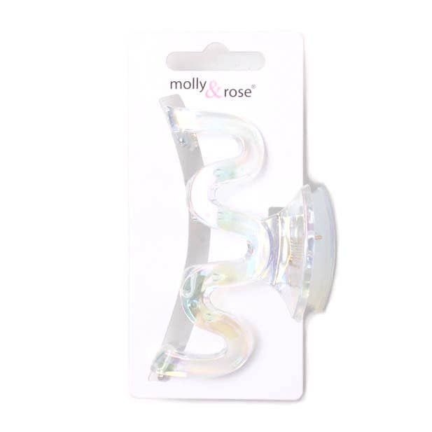 Iridescent Wavy Plastic Clamp
