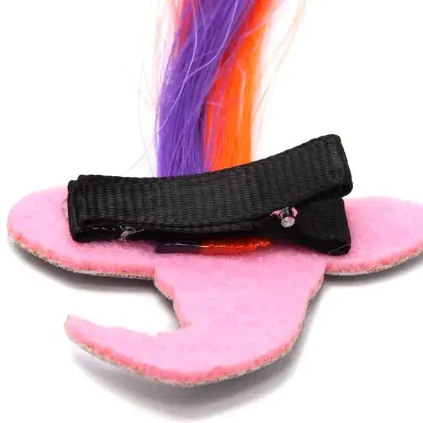 2 Halloween Hair Clips With Synthetic Hair