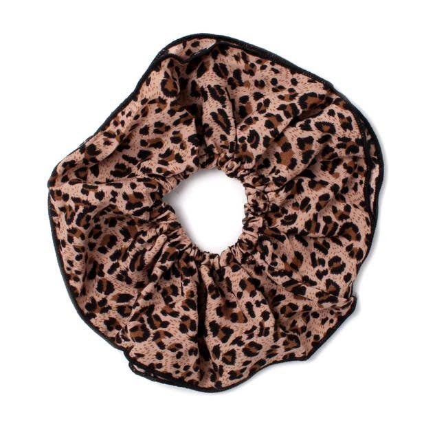 Double Layered Leopard Print Scrunchie