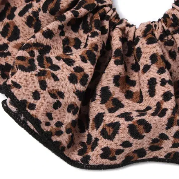 Double Layered Leopard Print Scrunchie