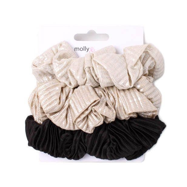 Textured Scrunchies 3pk