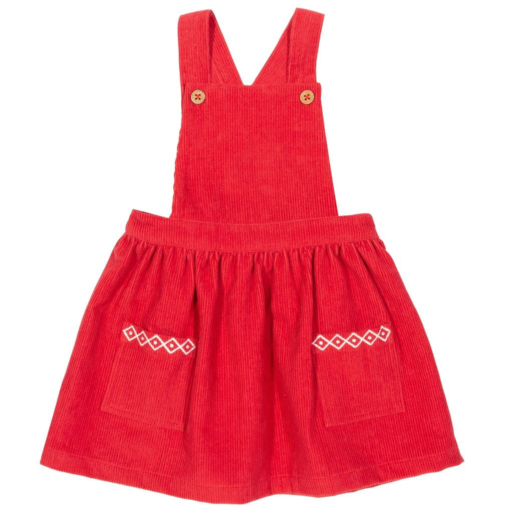 Mini Red Cord Pocket Pinafore