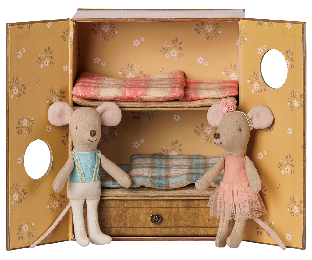 Ballet Mice In Dance Studio, Little Sister & Brother