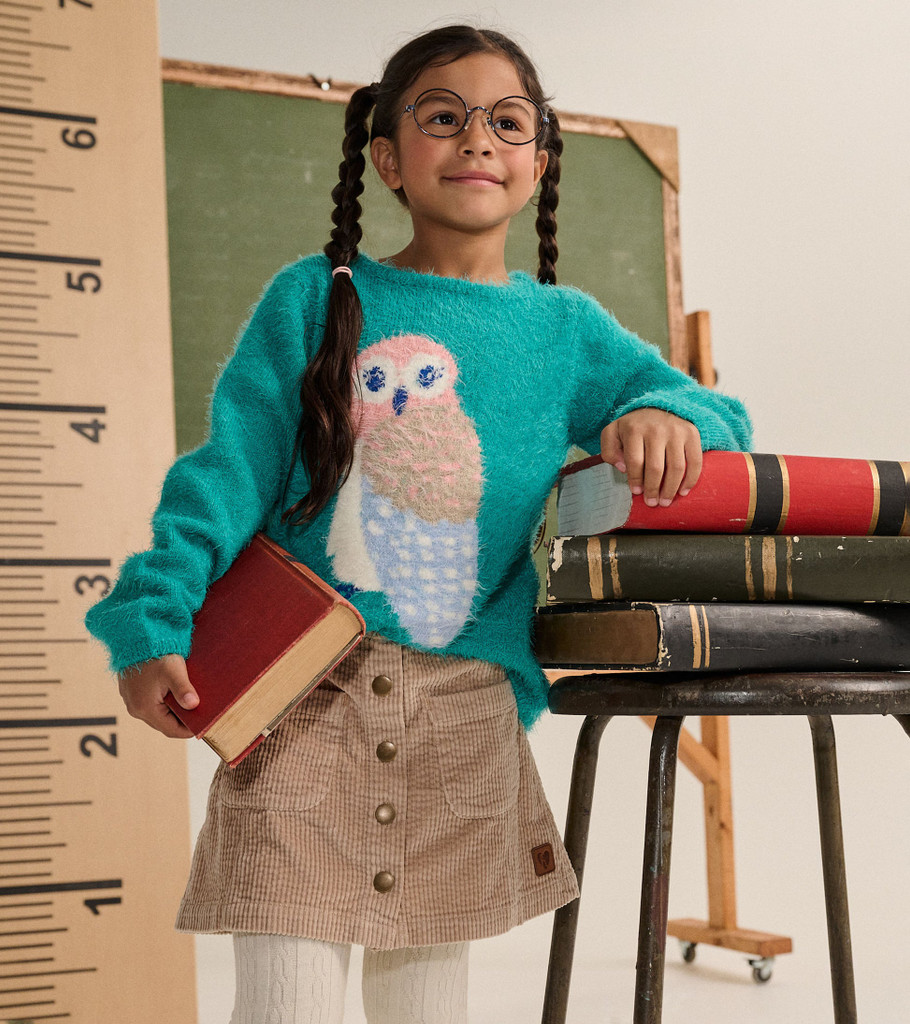 Taupe A-Line Corduroy Skirt