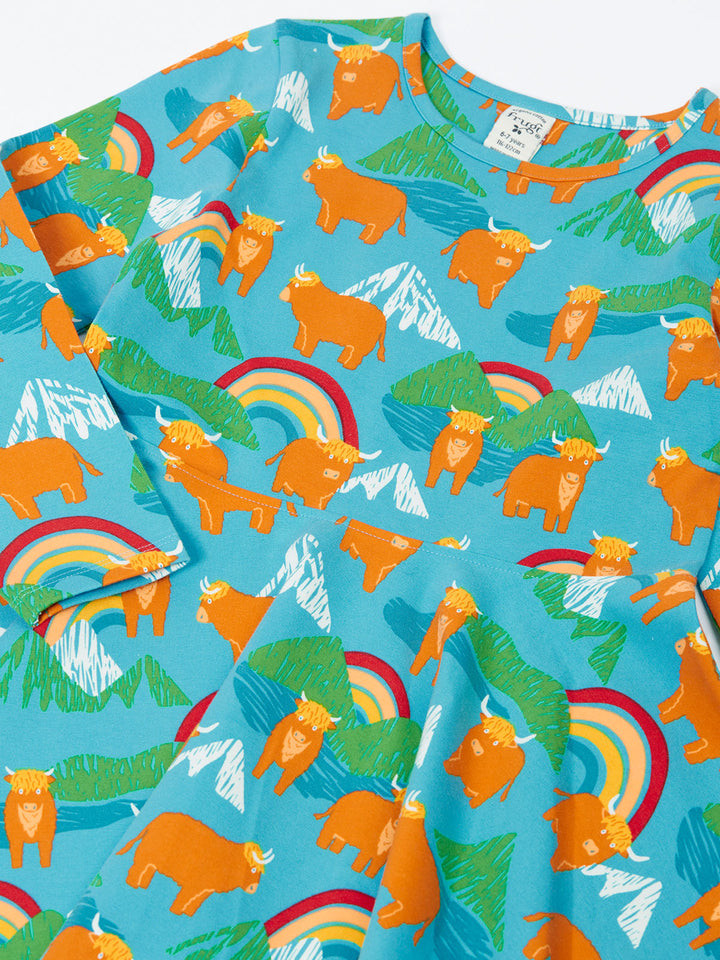 Sofia Skater Dress - Highland Cows