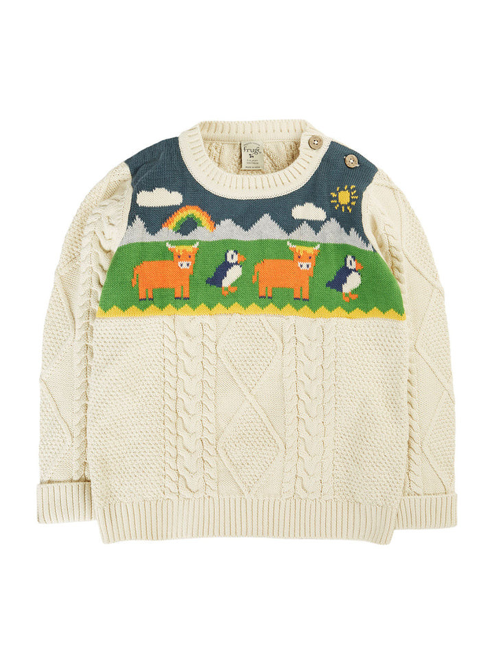 Clyde Cable Knit Jumper - Natural / Highlands