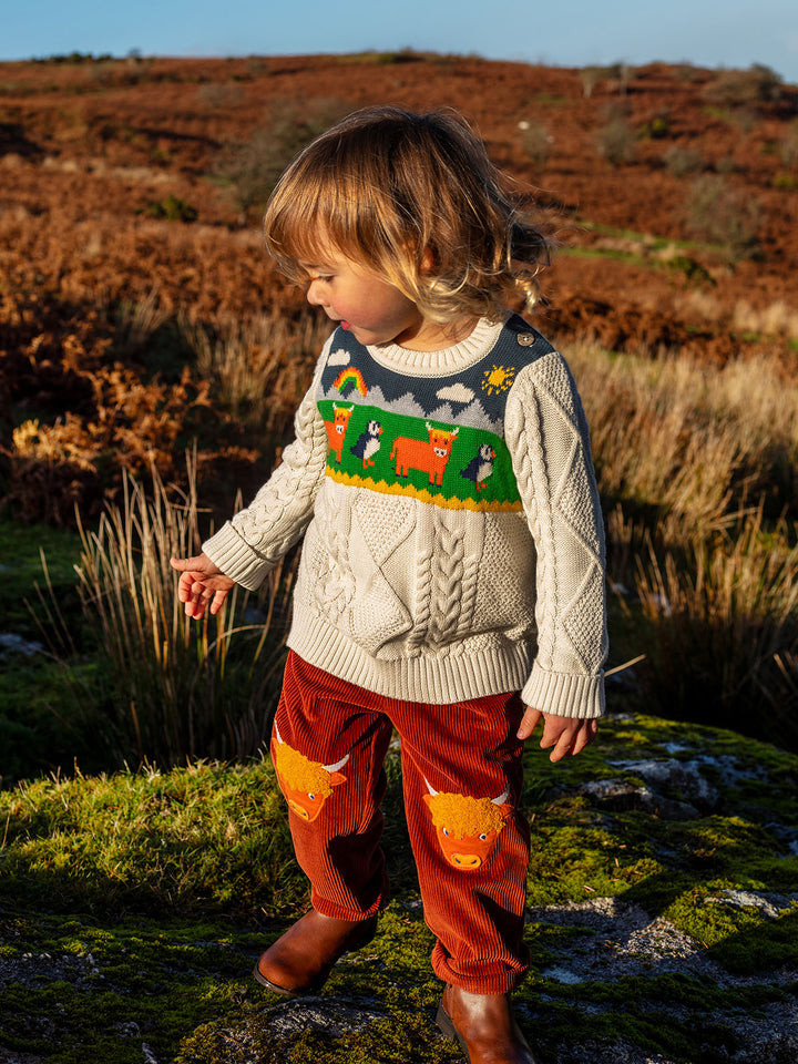 Clyde Cable Knit Jumper - Natural / Highlands