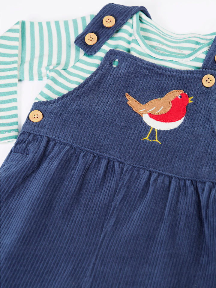 Veryan Dungaree Outfit - Navy / Robin